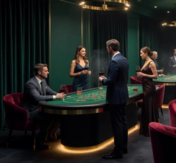 Vállalati kaszinóest elegáns, prémium kaszinóasztalokkal