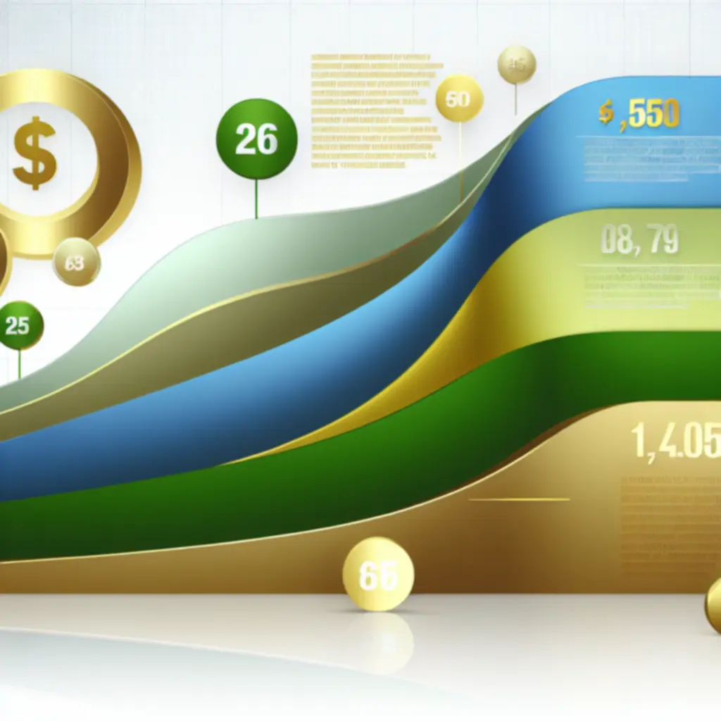 Illustration of prize tiers and jackpot growth trends
