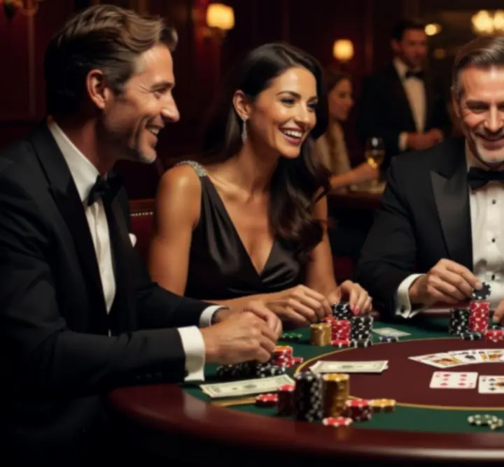 Póker parti akció közben LOTTOBESTNZ rendezvényen