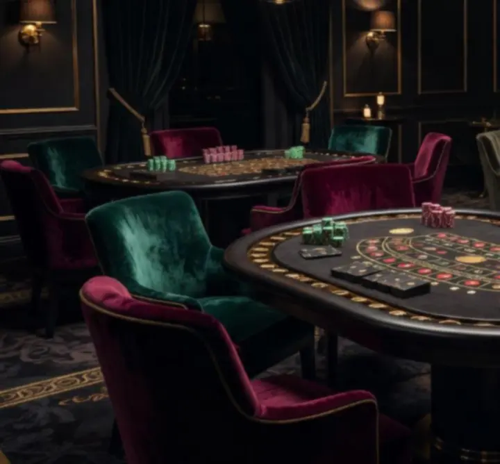 Elegáns, kaszinóhangulatú privát est kaszinóasztalokkal és hangulatos megvilágítással
